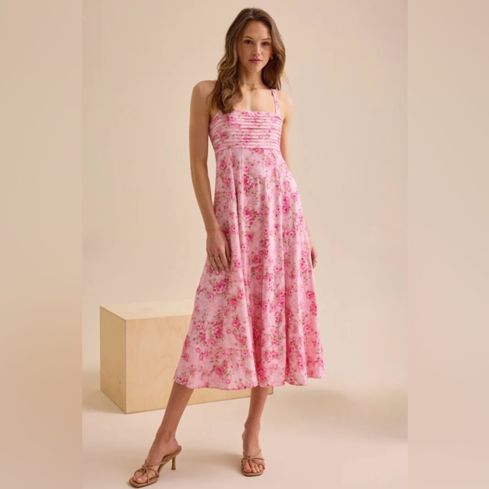 Altar’d State Austinly Floral Midi Dress NWT